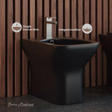 Swiss Madison Carre Elongated Matte Black Bidet - Sleek Modern Design
