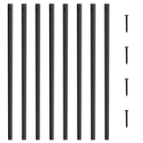 VEVOR Staircase Metal Balusters, 38 x 1 in. Flat Aluminum Alloy Decorative Banister Spindles, 72 Pack Deck Baluster with Screw