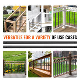 VEVOR Staircase Balusters 37.99 in. H x 0.22 in. W Flat Black Aluminum Alloy Stair Railing Kit Deck Baluster (72-Pack)