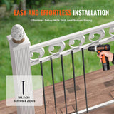 VEVOR Staircase Balusters 44.02 in. H x 0.51 in. W Square Black Aluminum Alloy Stair Railing Kit Deck Baluster (11-Pack)