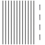 VEVOR Staircase Balusters 44.02 in. H x 0.51 in. W Square Black Aluminum Alloy Stair Railing Kit Deck Baluster (11-Pack)