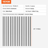 VEVOR Staircase Balusters 44.02 in. H x 0.51 in. W Square Black Aluminum Alloy Stair Railing Kit Deck Baluster (11-Pack)