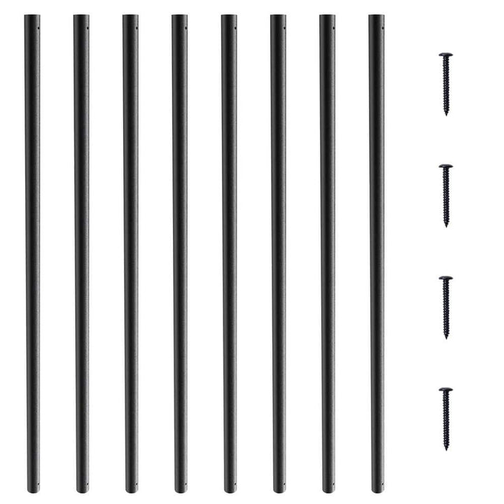 VEVOR Staircase Metal Balusters 32 in. H x 3/4 in. W Black Aluminum Alloy Stair Railing Kit Deck Baluster (101-Pack)