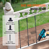 VEVOR Staircase Metal Balusters, 44 in. H x 1/2 in. W Galvanized Steel Decorative Banister Spindles, 10-Pack Deck Baluster