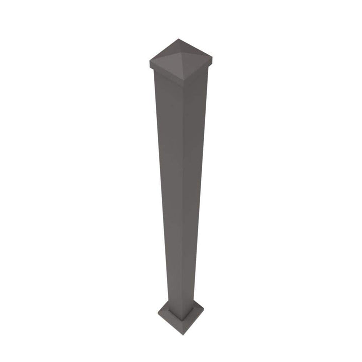 Penrose/VersaRail 2.5 in. x 2.5 in. x 45 in. Matte Bronze Heavy-Duty Aluminum Rail Post with Trim