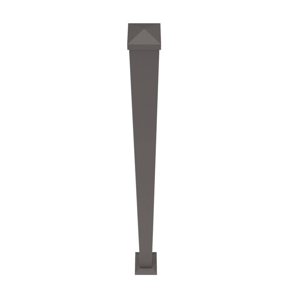 Penrose/VersaRail 2.5 in. x 2.5 in. x 60 in. Matte Bronze Heavy-Duty Aluminum Rail Post with Trim