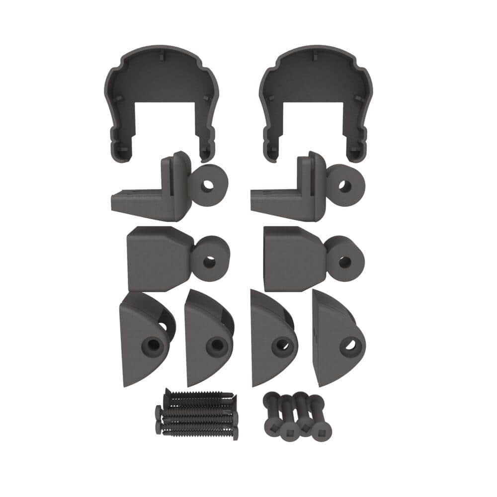 Barrette Outdoor Living VersaRail Cambridge Matte Bronze Aluminum Top Stair Bracket Kit