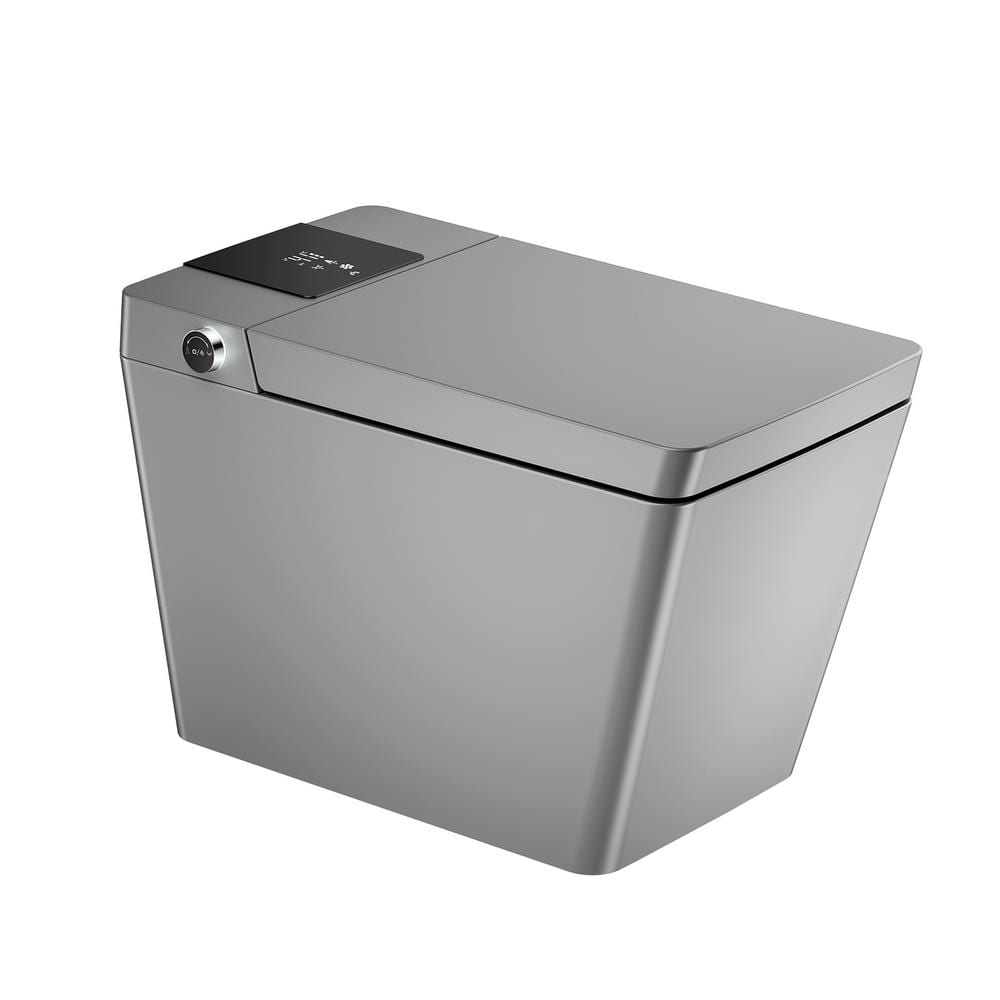 ANGELES HOME Rectangular 12-Inch Rough-In Smart Bidet Toilet with Auto Open/Flushing and Remote