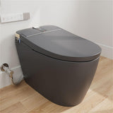 GIVING TREE Smart Toilet Bidet - 1.28 GPF Elongated with Auto Features - Matte Gray