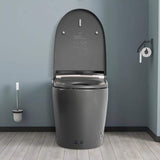 UPIKER Smart 12-in-1 Single Flush Elongated Toilet in Matte Gray with Heated Seat