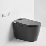 UPIKER Smart 12-in-1 Single Flush Elongated Toilet in Matte Gray with Heated Seat