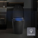 UPIKER Smart 12-in-1 Single Flush Elongated Toilet in Matte Gray with Heated Seat