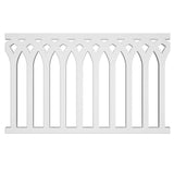 Acurio Latticeworks Steeple Picket 29 in. x 4 ft. White Decorative Vinyl Rail Panel