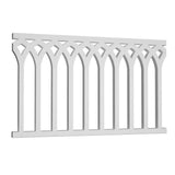 Acurio Latticeworks Steeple Picket 29 in. x 4 ft. White Decorative Vinyl Rail Panel