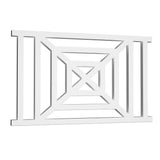 Acurio Latticeworks Scottish Cross 29 in. x 4 ft. White Decorative Vinyl Rail Panel