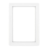 Delta 33 in. W x 47 in. H (L1) Framed Rectangular Deluxe Glass Bathroom Vanity Mirror in Matte White