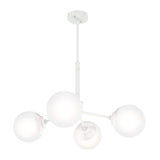 Hunter Hepburn 4 Light Matte White Chandelier Bedroom Light
