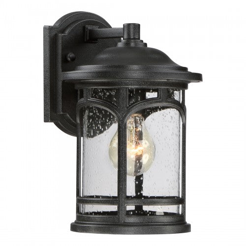 Quoizel Marblehead Outdoor Wall Lantern, 11-in H x 7-in W, Mystic Black, E26 Base