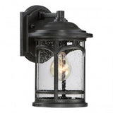 Quoizel Marblehead Outdoor Wall Lantern, 11-in H x 7-in W, Mystic Black, E26 Base