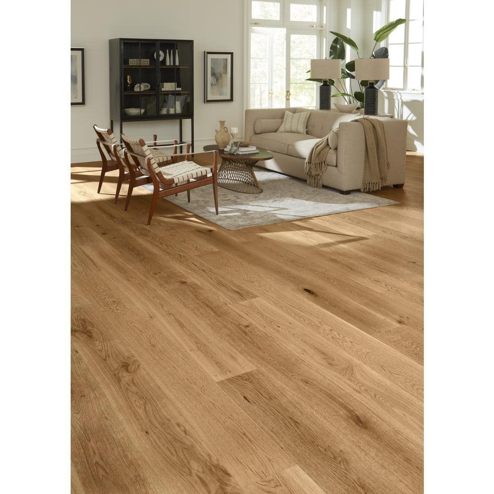ASPEN FLOORING Meadow Hickory 9/16 in T x 8.66 in. W Tongue and Groove Wire Brushed Engineered Hardwood Flooring (31.25 sqft/case)