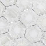 MSI Medici Silver Pattern 10.83 in. x 12.44 in. x 8mm Stone Metal Blend Mesh Mounted Mosaic Tile (9.4 sq. ft/Case)