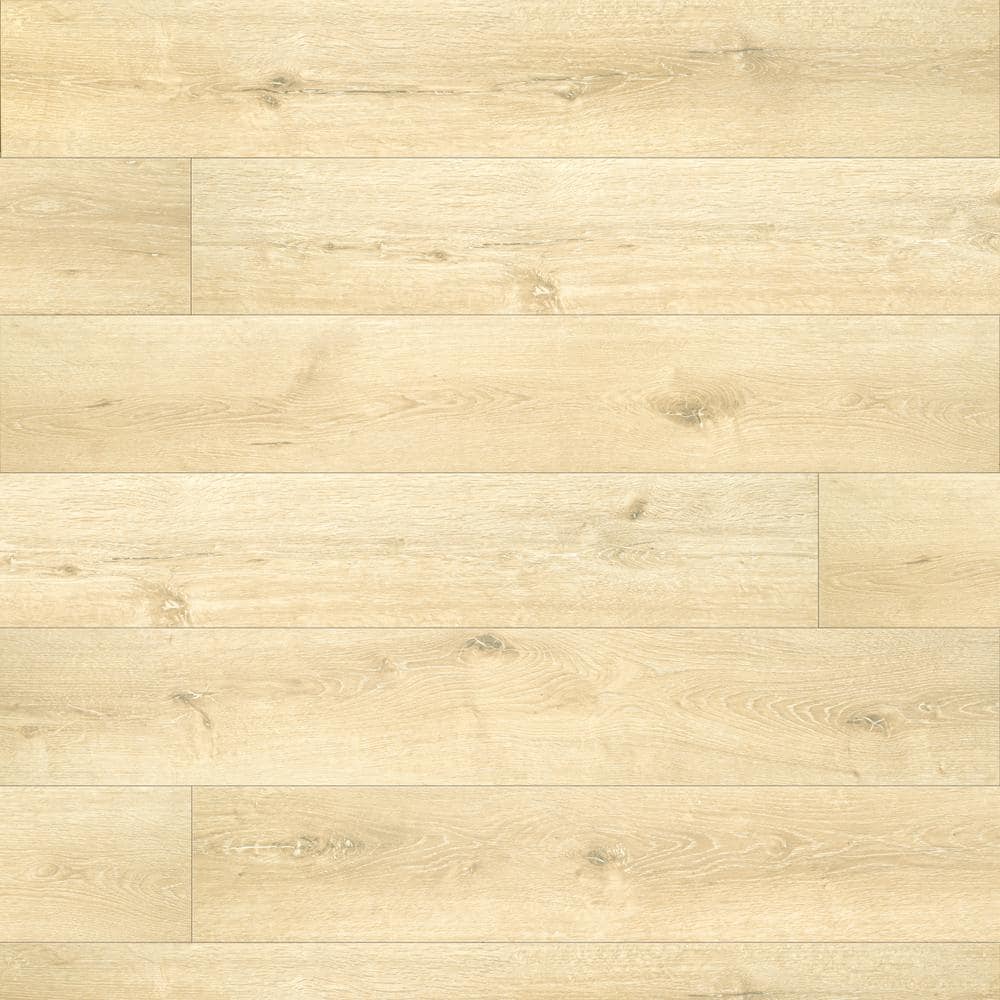 A&A Surfaces Medina Oak Waterproof Hybrid Flooring - 7.7 in x 48 in