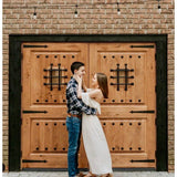 36 in. x 80 in. Mediterranean Knotty Alder Square Top Unfinished Single Left-Hand Inswing Prehung Front Door