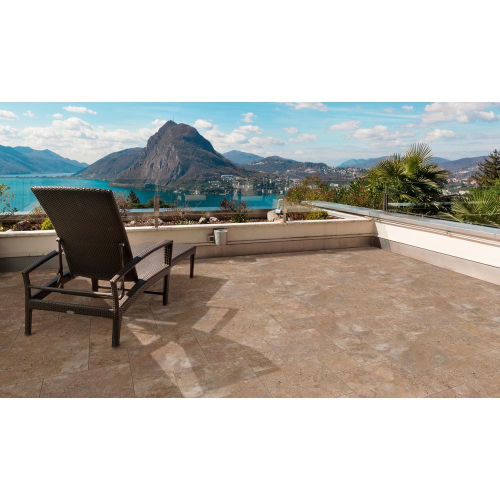 MSI Mediterranean Walnut 10 Piece Tumbled Travertine Paver Tile Kit (10 Kits / 160 sq. ft. / Pallet)