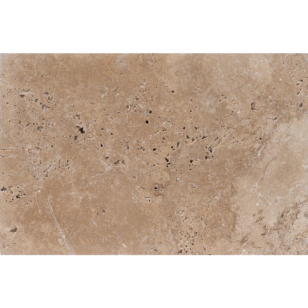 MSI Take Home Tile Sample - Mediterranean Walnut 6 in. x 6 in. Tumbled Travertine Paver Tile (0.25 sq. ft.)