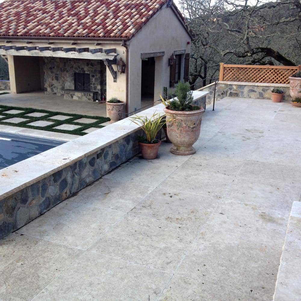 MSI Take Home Tile Sample - Mediterranean Walnut Pattern 6 in. x 6 in. Tumbled Travertine Paver Tile (0.25 sq. ft.)