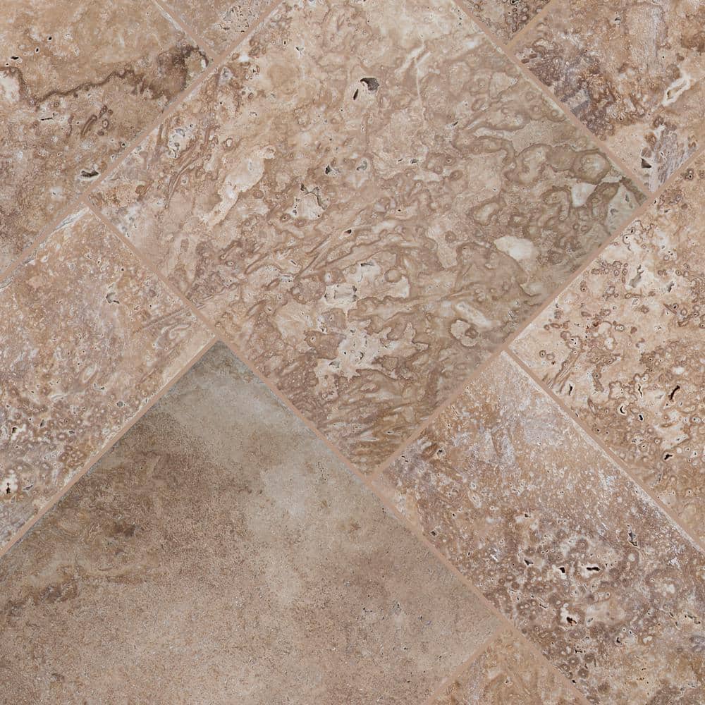 MSI Mediterranean Walnut Pattern 24 in. x 24 in. x 0.39 in. Honed Travertine Floor and Wall Tile (80 sq. ft./pallet)