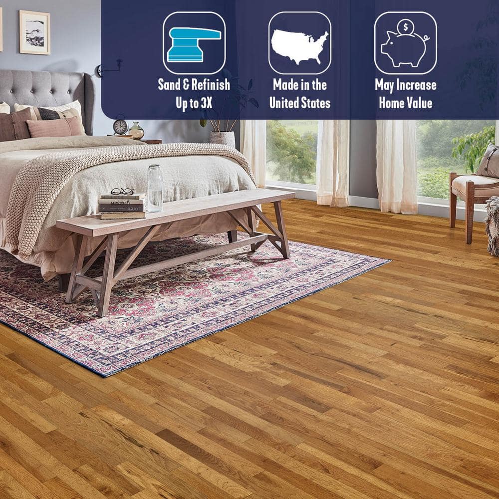 Bruce Plano Marshy Wilds Hickory 3/4 in. T x 2-1/4 in. W Smooth Solid Hardwood Flooring (20 sq.ft./ctn)
