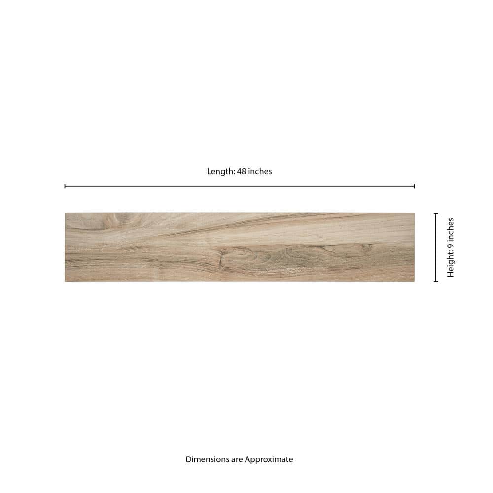 MSI Meliana Amber 9 in. x 48 in. Matte Porcelain Wood Look Floor and Wall Tile (648 sq. ft./Pallet)