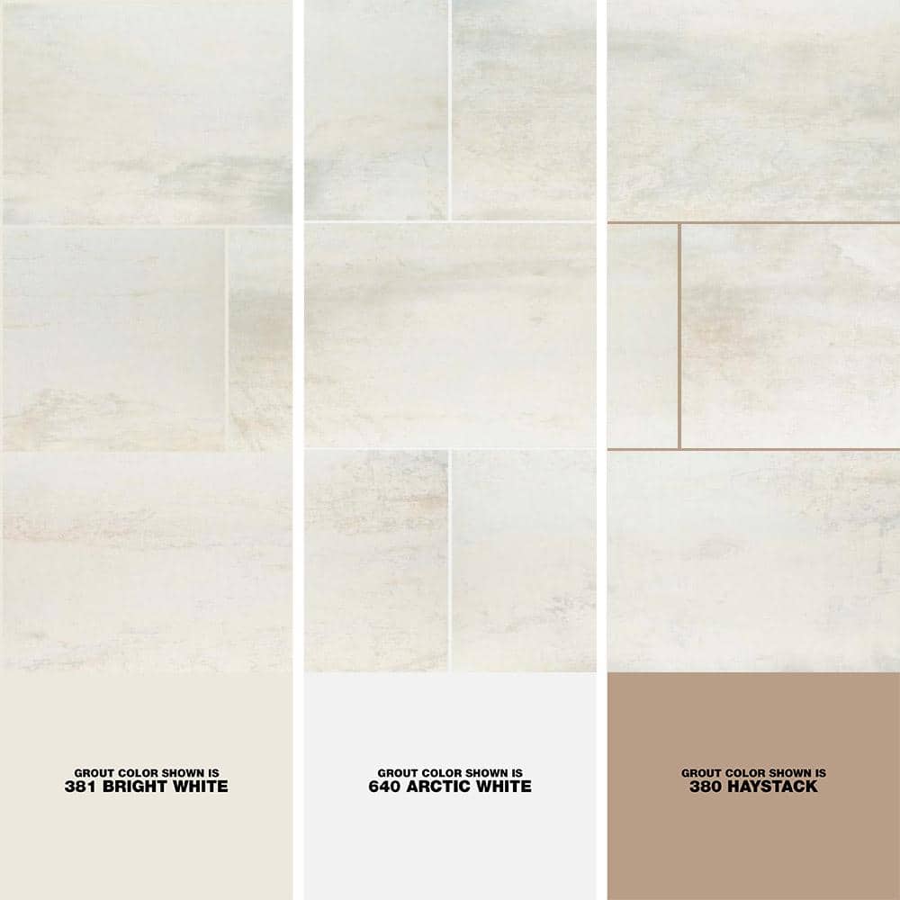 Metallic Blanche 24 in. x 48 in. Matte Porcelain Stone Look Floor and Wall Tile (16 sq. ft./Case)