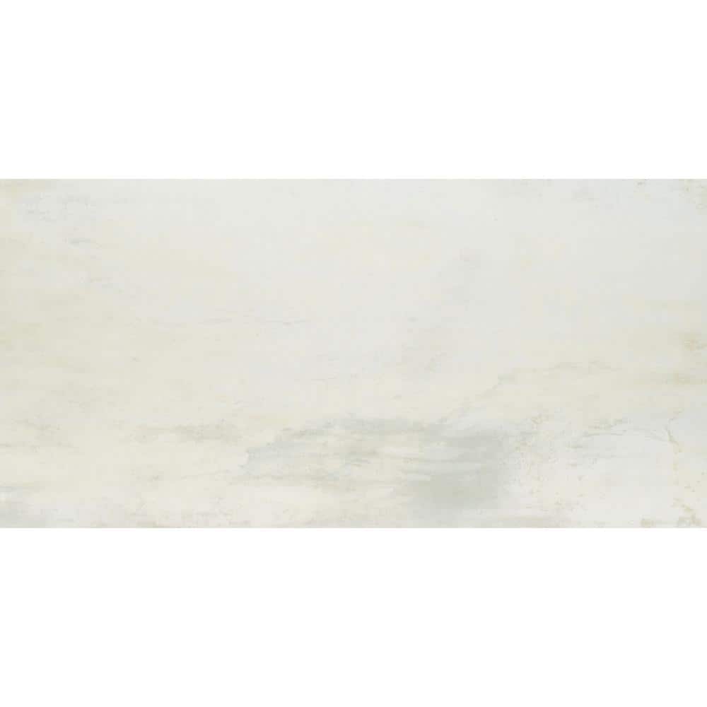 Metallic Blanche 24 in. x 48 in. Matte Porcelain Stone Look Floor and Wall Tile (16 sq. ft./Case)