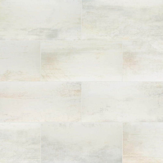 Metallic Blanche 24 in. x 48 in. Matte Porcelain Stone Look Floor and Wall Tile (16 sq. ft./Case)