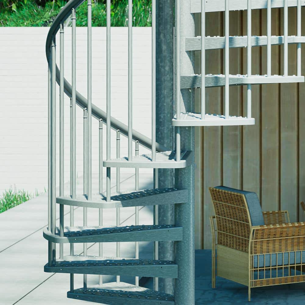 Dolle Toronto V3 PE 9 ft. 3 in. Galvanized Stair Kit