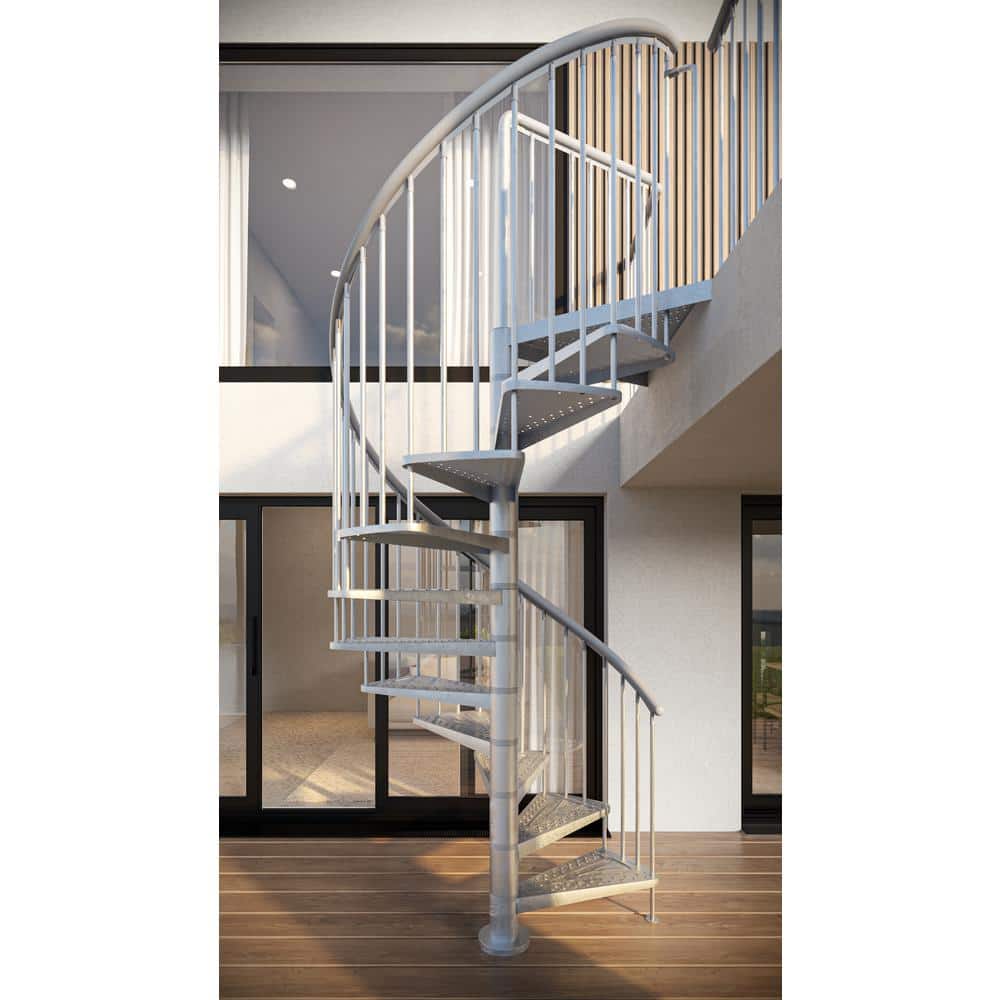 Dolle Toronto V3 PE 9 ft. 3 in. Galvanized Stair Kit
