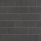MSI Metallic 4 in. x 12 in. Glossy Glass Gray Subway Tile (5 sq. ft. / case)