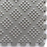 Norsk Multi-Purpose 18.3 in. x 18.3 in. Metallic Pewter PVC Garage Flooring Tile with Raised Diamond Pattern (6-Pieces)