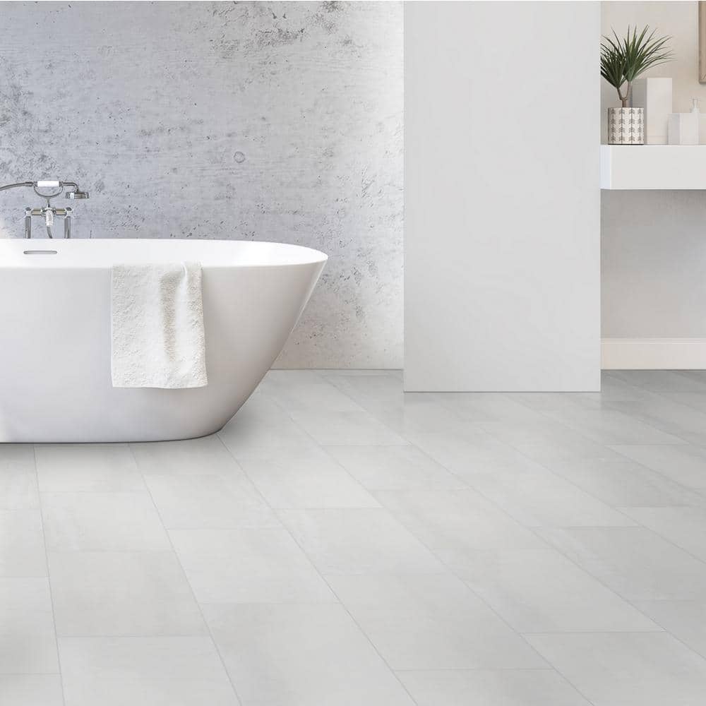 Metallic White 12 in. x 24 in. Matte Ceramic Floor and Wall Tile (19.38 sq. ft./Case)