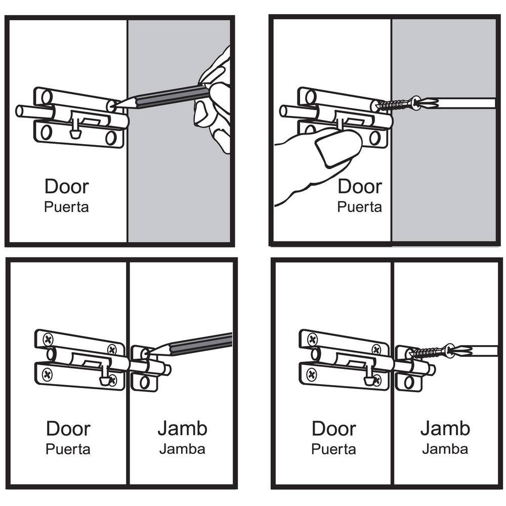 Everbilt 3-5/8 in. Stainless Steel Barrel Bolt