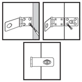 Everbilt 4-1/2 in. Chrome Key Locking Hasp