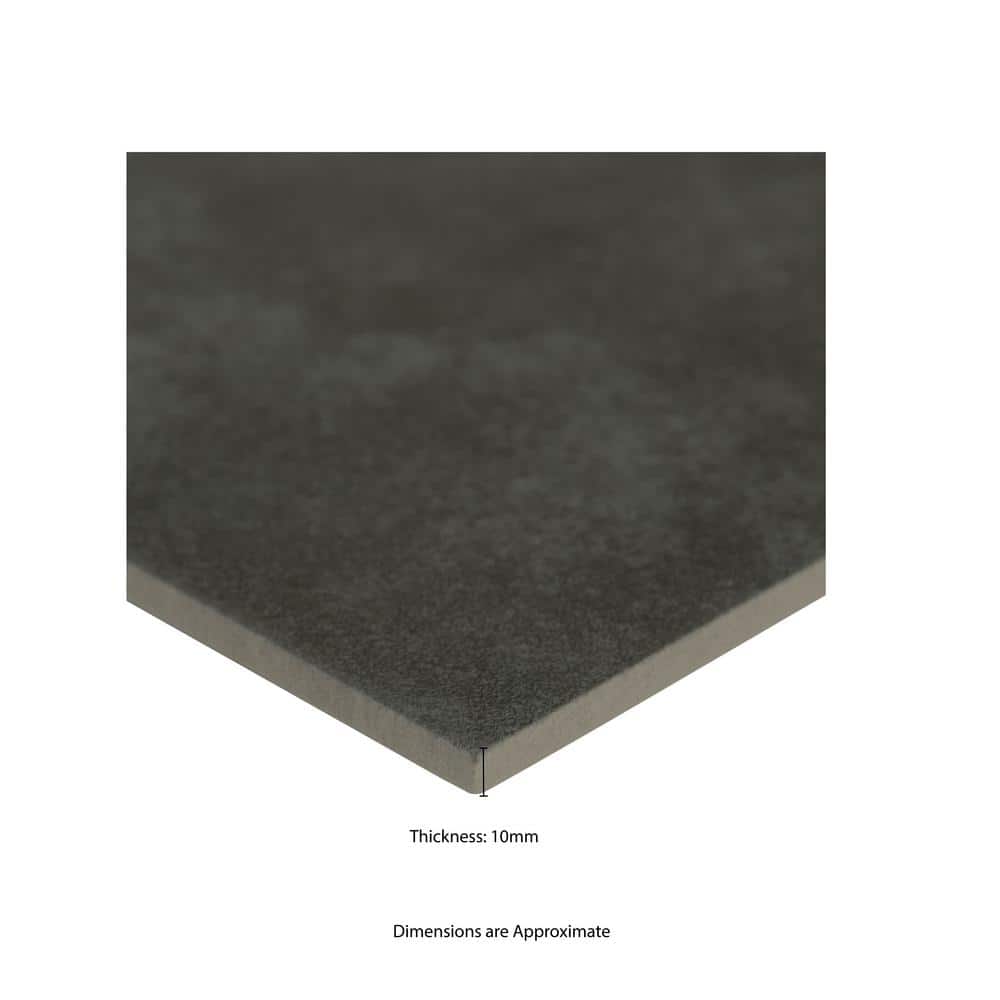 Metro Anthracite 12 in. x 24 in. Matte Porcelain Stone Look Floor and Wall Tile (14 sq. ft./Case)