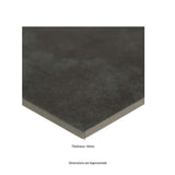 Metro Anthracite 12 in. x 24 in. Matte Porcelain Stone Look Floor and Wall Tile (14 sq. ft./Case)