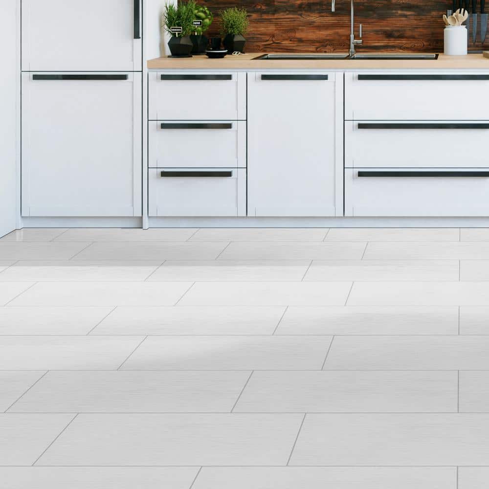 Metro Blanco 12 in. x 24 in. Matte Porcelain Fabric Look Floor and Wall Tile (16 sq. ft./Case)