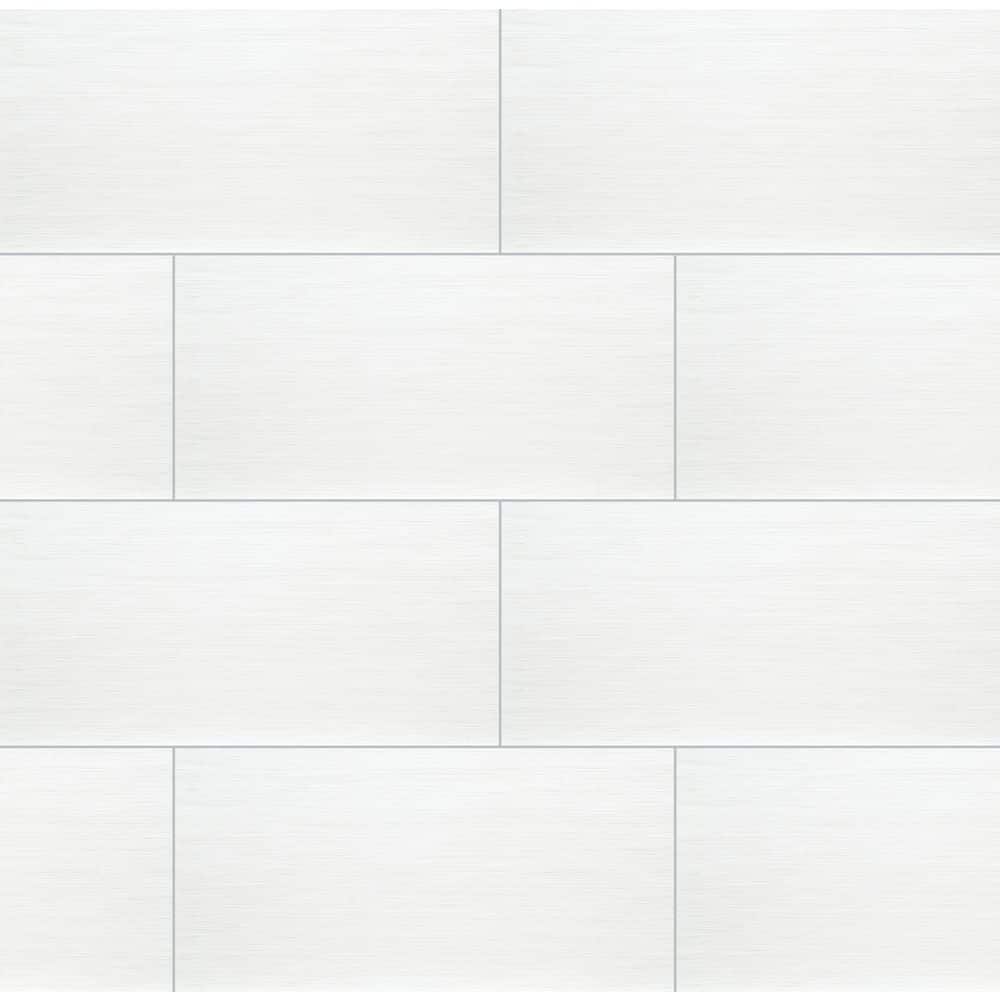 Metro Blanco 12 in. x 24 in. Matte Porcelain Fabric Look Floor and Wall Tile (16 sq. ft./Case)
