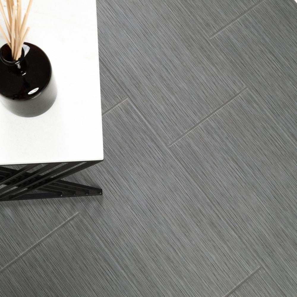 MSI Metro Gris 12 in. x 24 in. Glazed Porcelain Floor and Wall Tile, Matte Stone Look (16 sq. ft./Case)