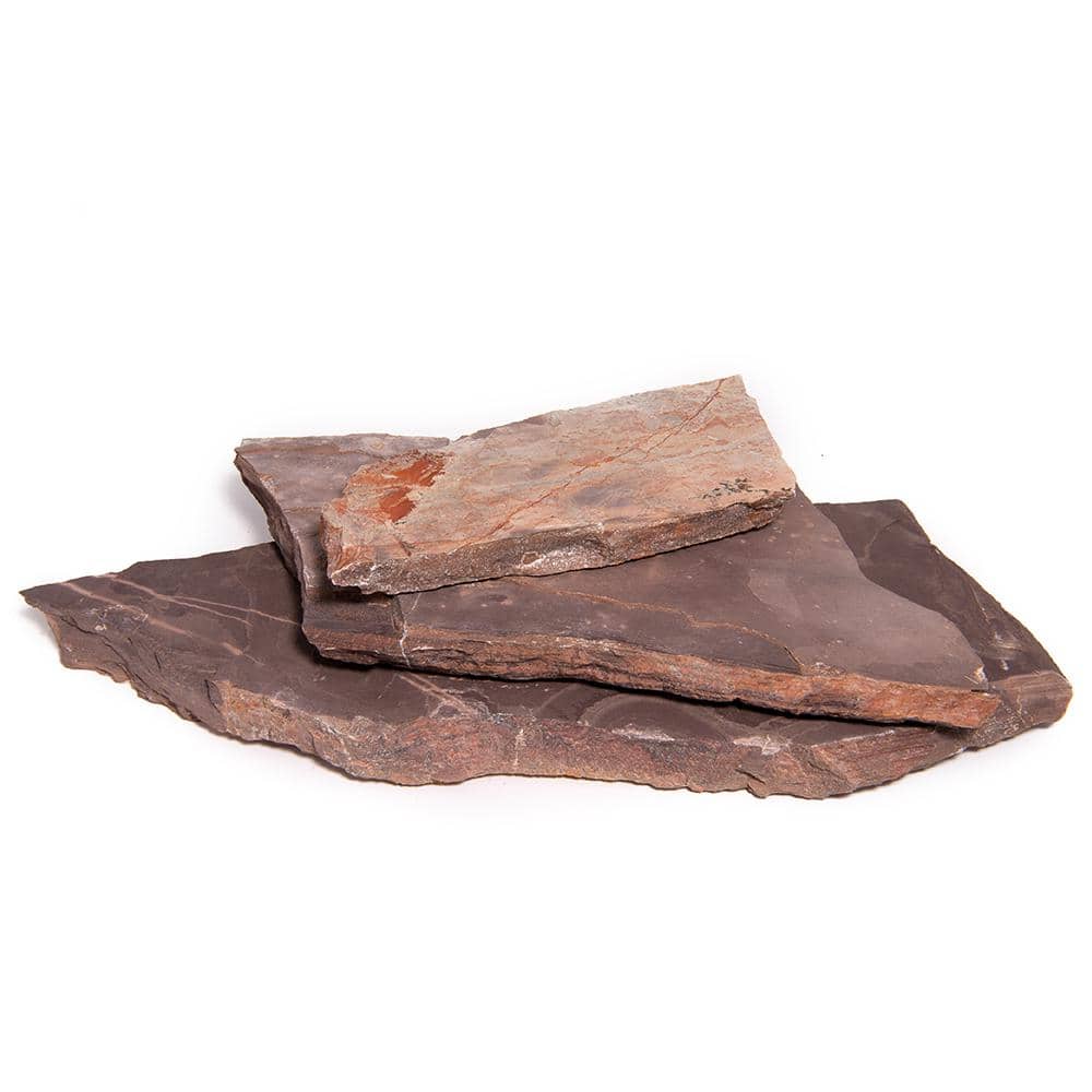 Southwest Boulder & Stone 16 in. x 12 in. x 2 in. 60 sq. ft. Mexican Rose Natural Flagstone for Landscape, Gardens and Pathways