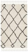 Safavieh Moroccan Fringe Qaba Shag Area Rug, 8 x 10, Cream/Charcoal